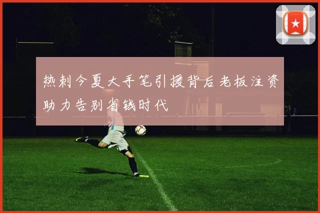 热刺今夏大手笔引援背后老板注资助力告别省钱时代